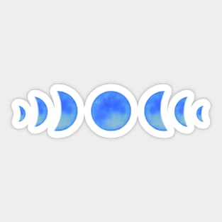 Moon Phases in Blue Sticker